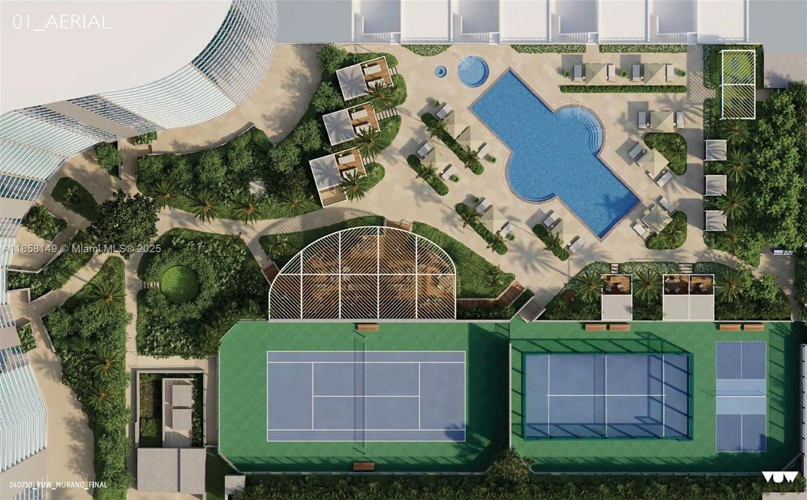 Rendering new amenities