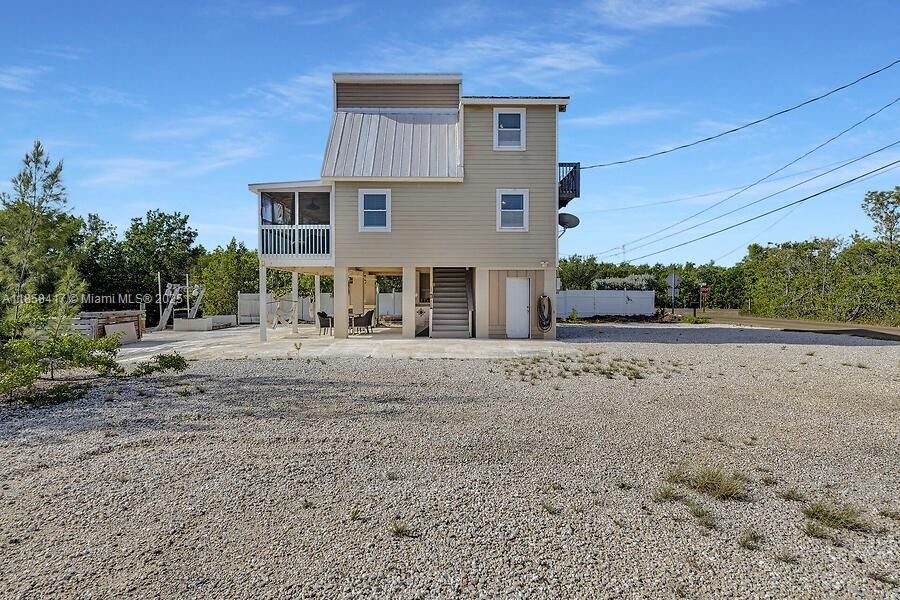 North side of the property access stairs