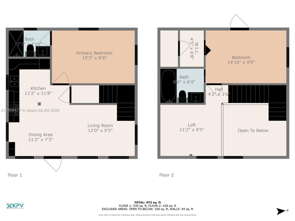 For Sale: $910,000 (2 beds, 2 baths, 1008 Square Feet)