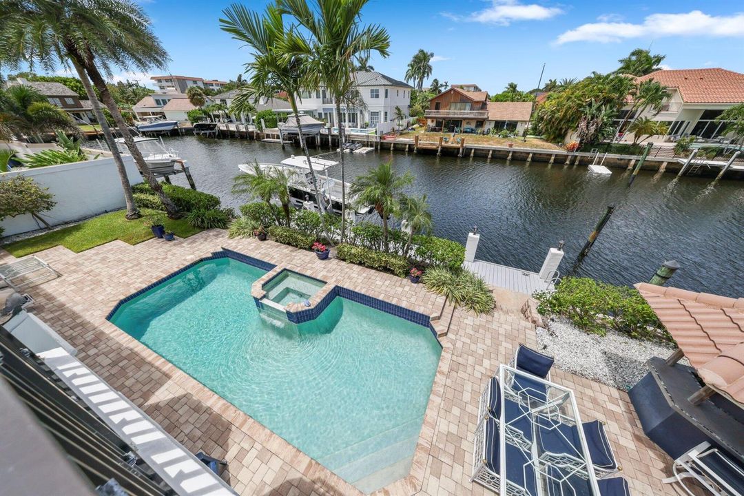 Balcony view of backyard