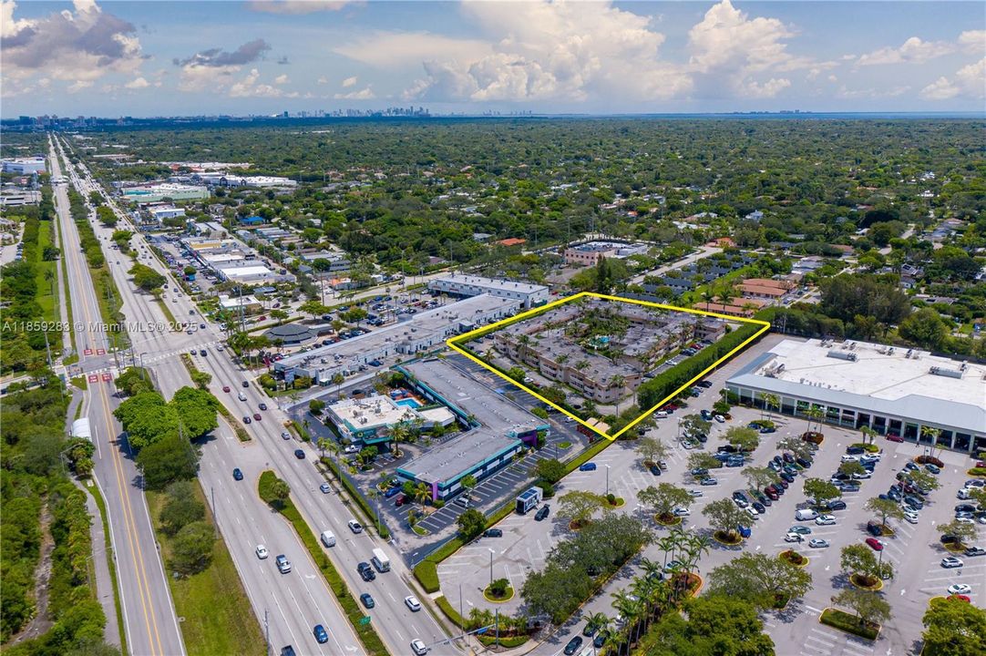 Close to US1 and just steps away from the Supermarket Publix