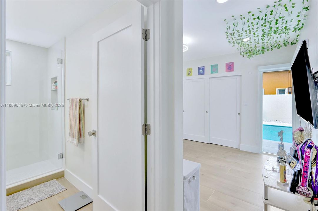 Angle view of Bedroom 1 and Bathroom