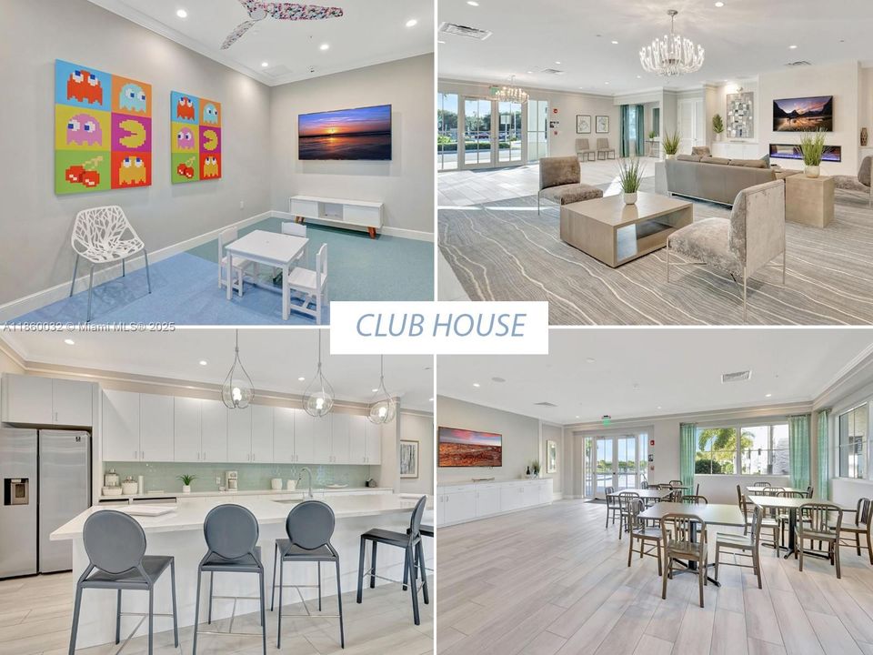 CLUBHOUSE WITH FREE WI-FI AND KITHHEN PLUS KIDS PLAY ROOM GYM AND AREA TO HOST PARTIES WITH CATERING