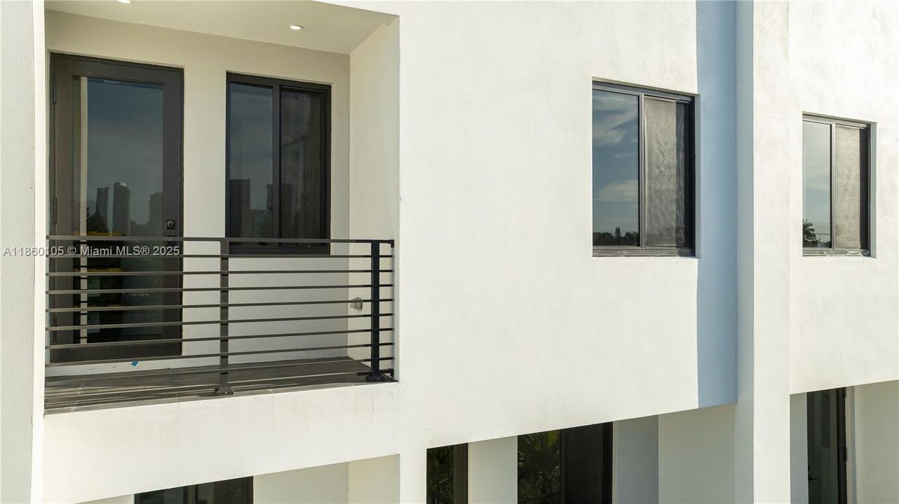 Balcony located on the second floor, overlooking downtown Ft. Lauderdale