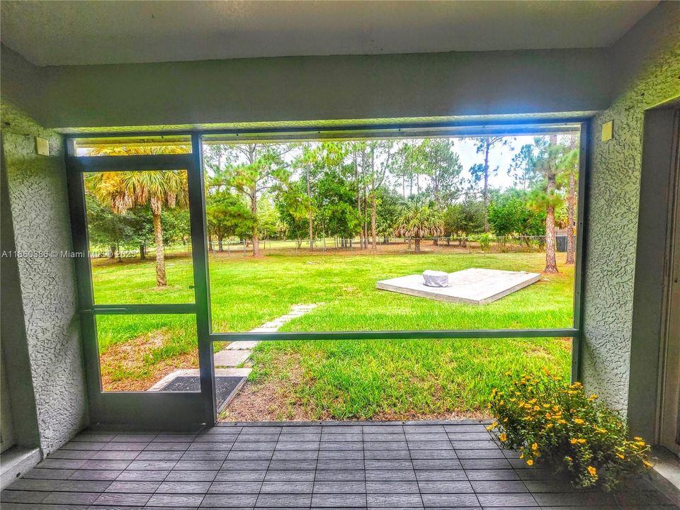 View of expansive lot from the lanai.