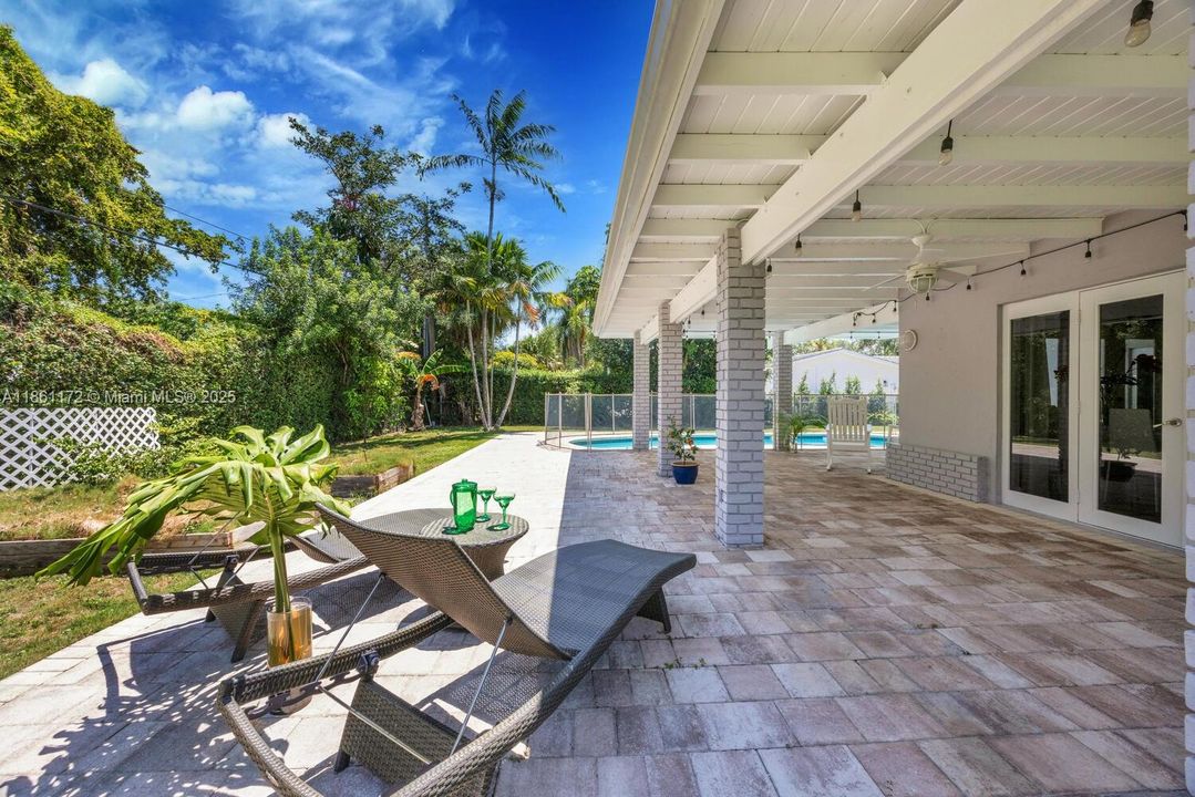 Wrap around covered patio