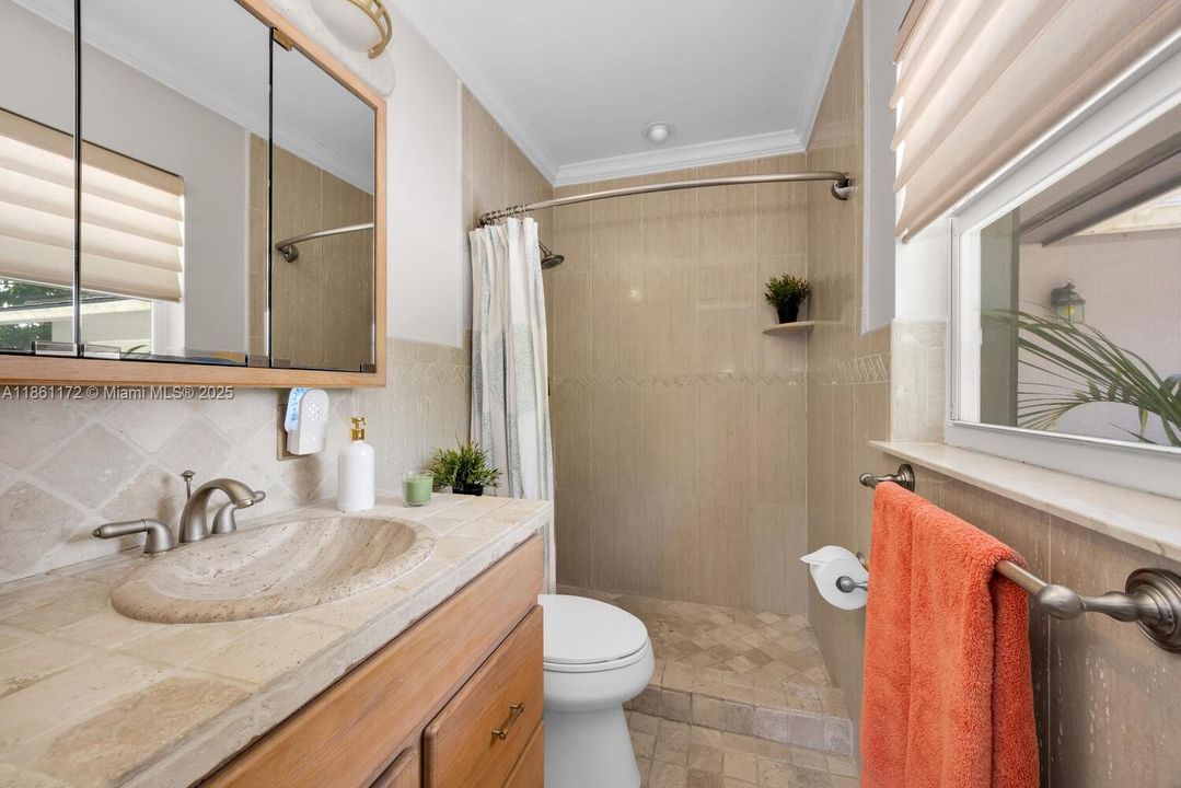 Main bath.  With a Shower