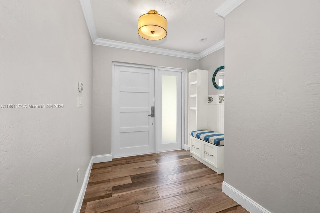 Front door ,,, bench & cubbies