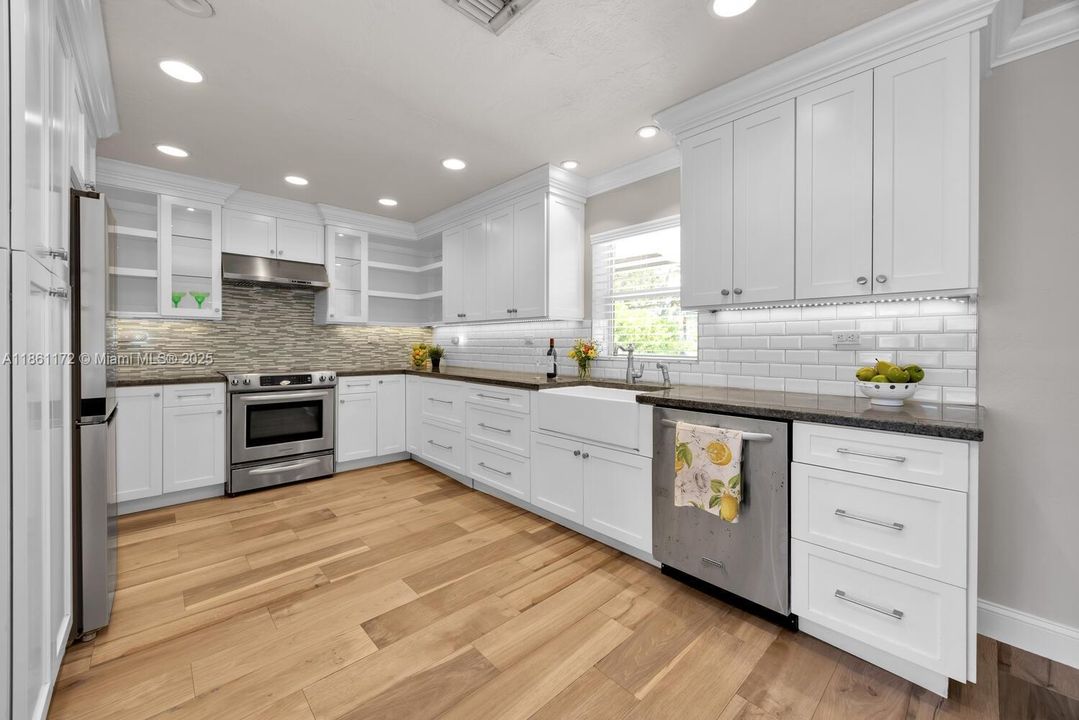 With a view to the front