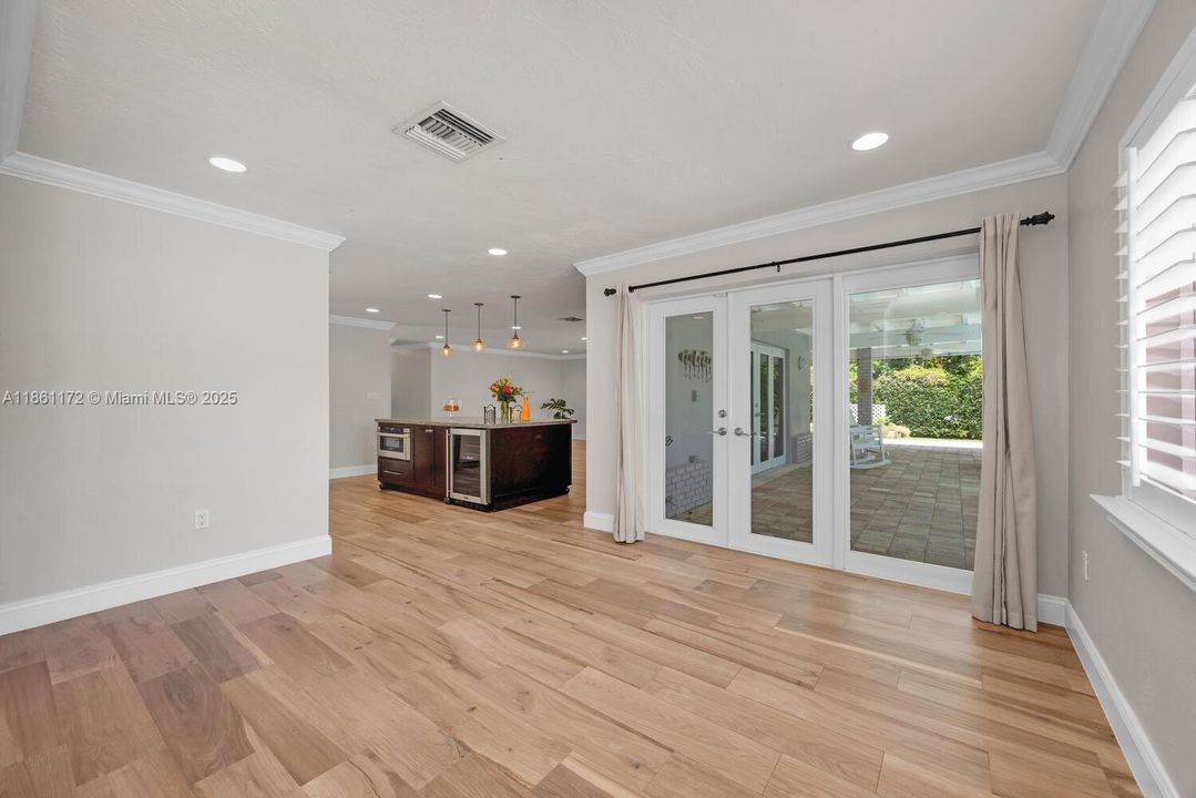 Wood tile floors throughout the living areas
