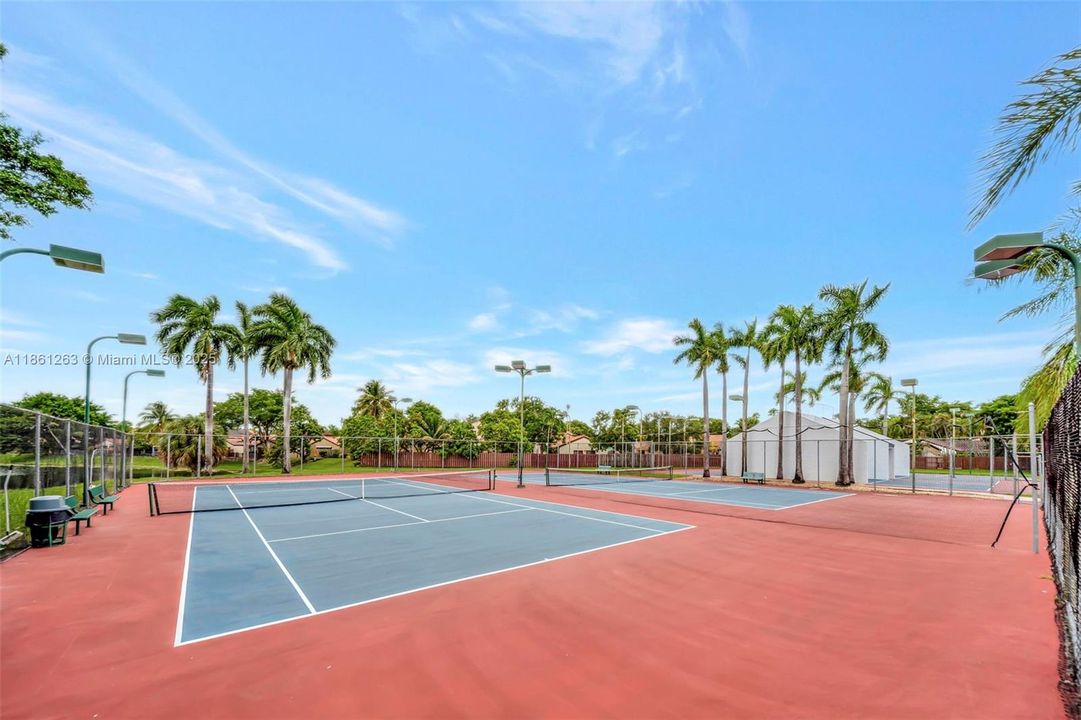 Community tennis courts on-site — perfect for staying active, getting some sun, and enjoying friendly matches right at home.