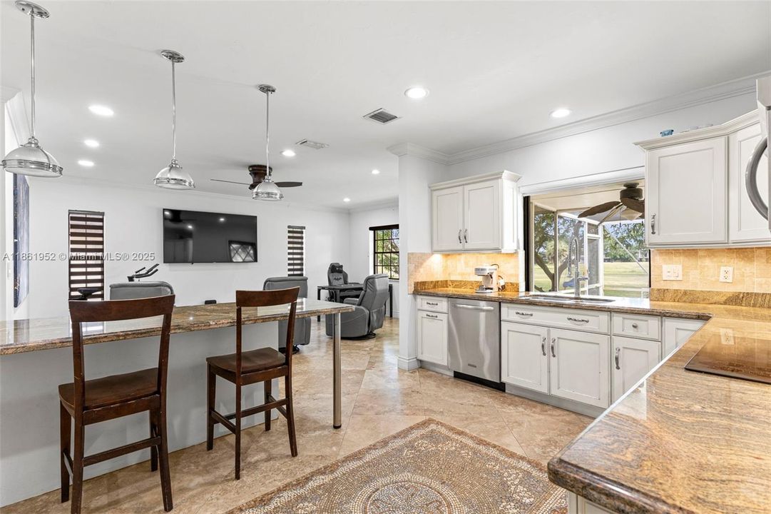 Open kitchen to family room.