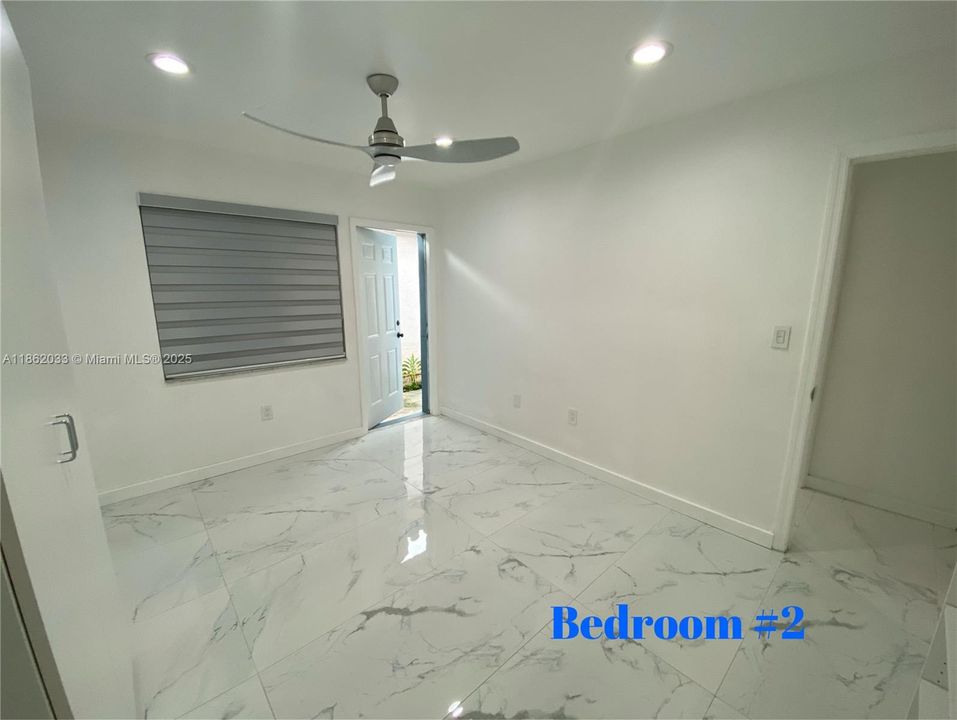 Bedroom #2 - with exit door