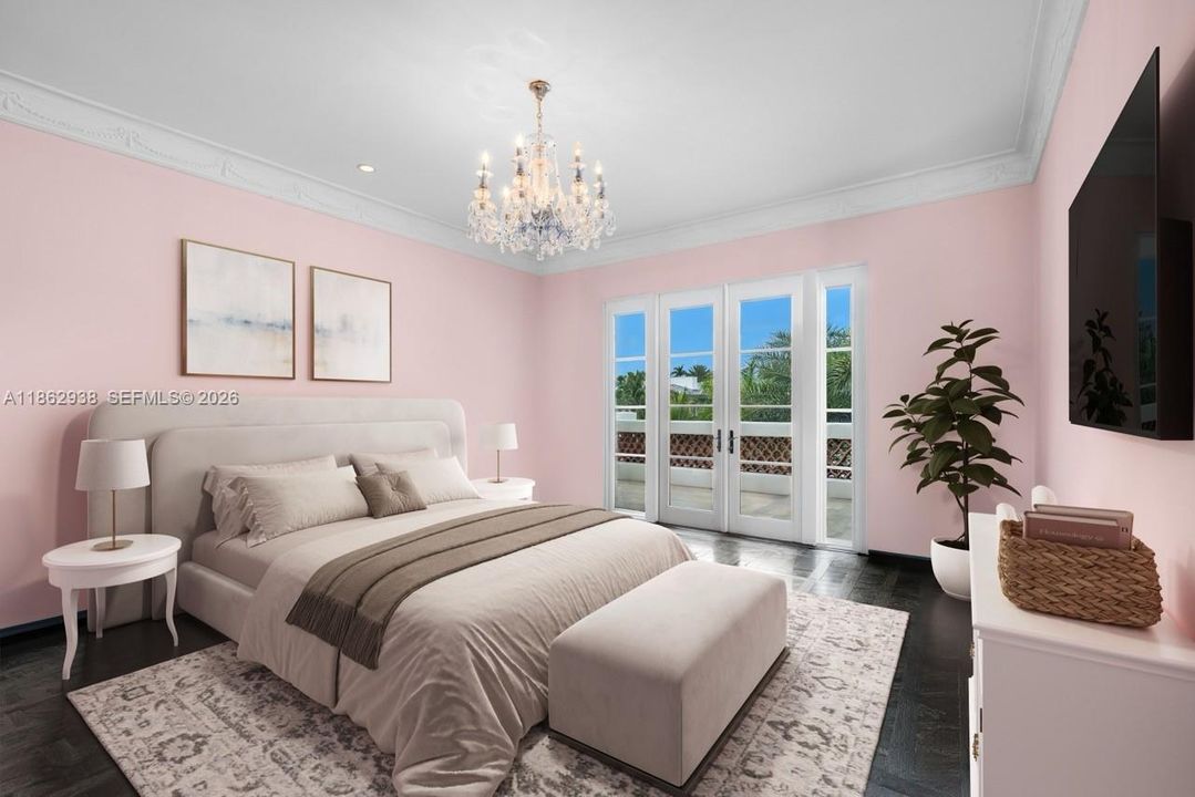 Virtually Staged Bedroom