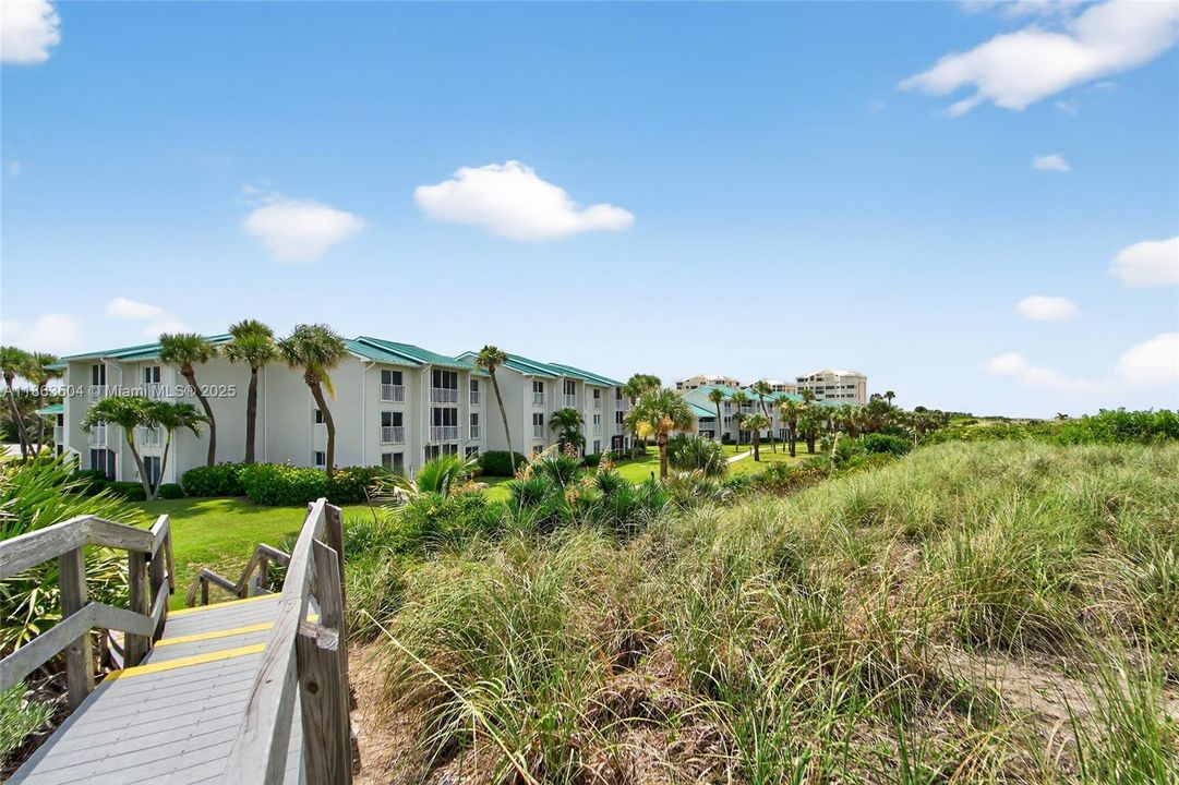 View from the walkway walking from beach to bldg 100