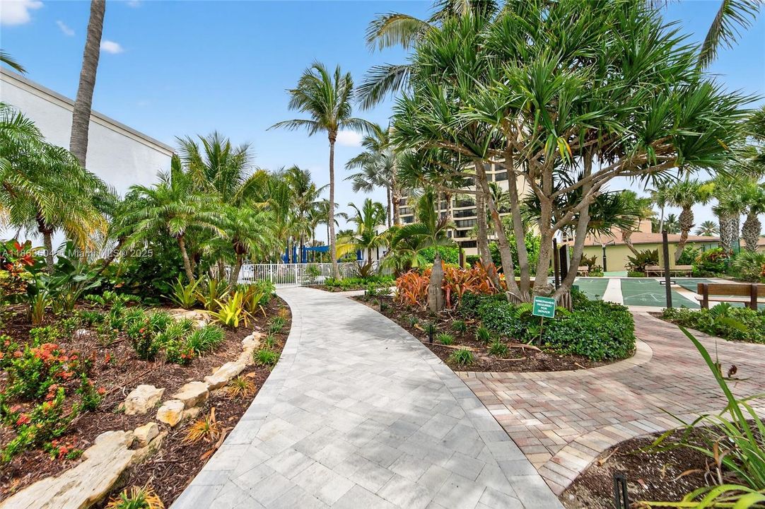 Entryway to the main pool and tiki bar
