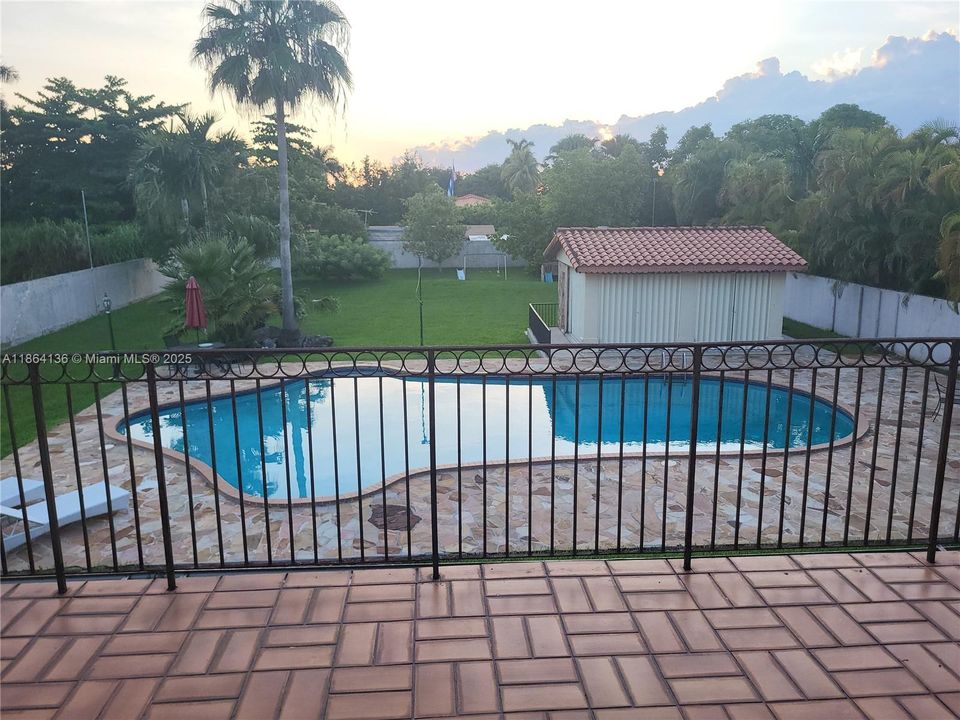 Rear Balcony with pool view