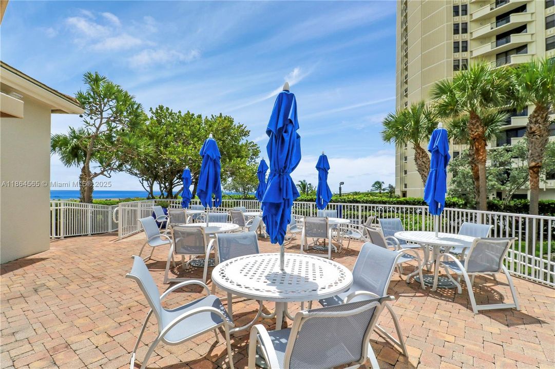 Pool side eating areas