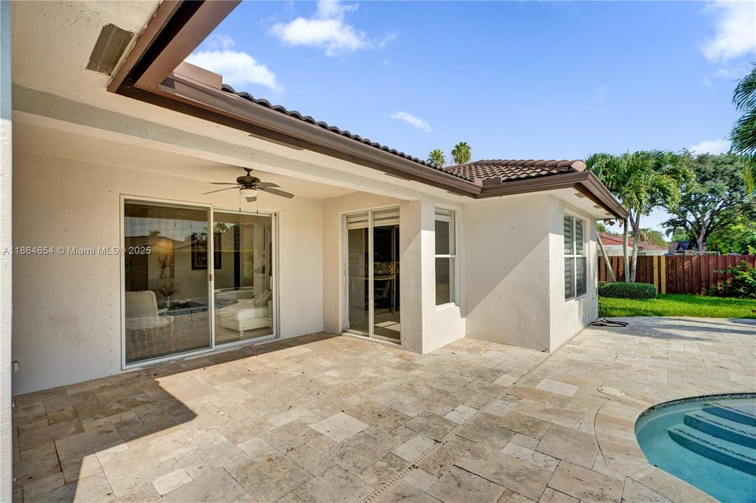 built-in patio or porch