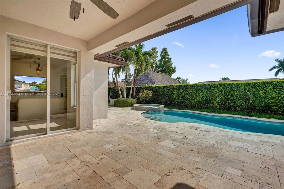 built-in patio or porch