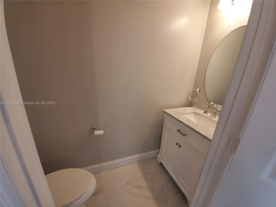 Half Bath Downstairs, new vanity!