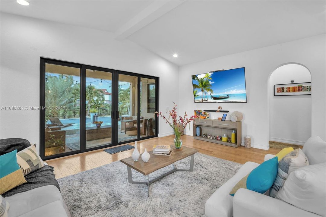 Living Room with View to Pool