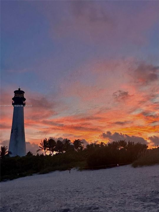 Sunset by the Iconic Key Biscayne Lighthouse