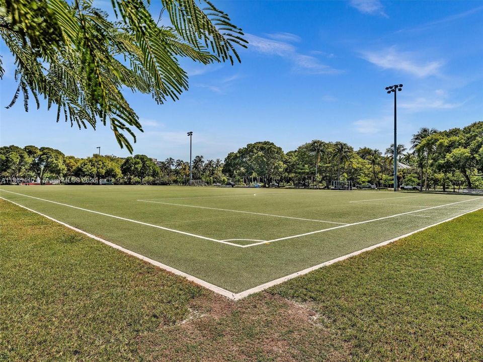 Artificial Grass Soccer Field at Village Park