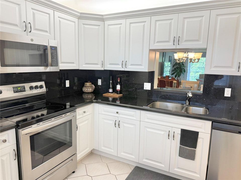 Black granite counter tops