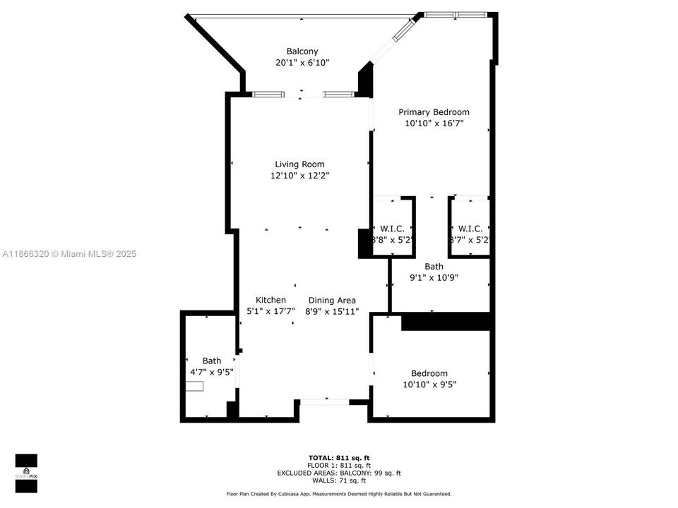For Sale: $545,000 (1 beds, 1 baths, 870 Square Feet)