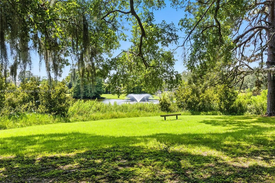 View of Lake with fountain