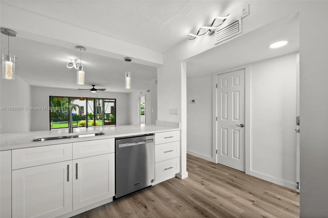 Kitchen with a view outside