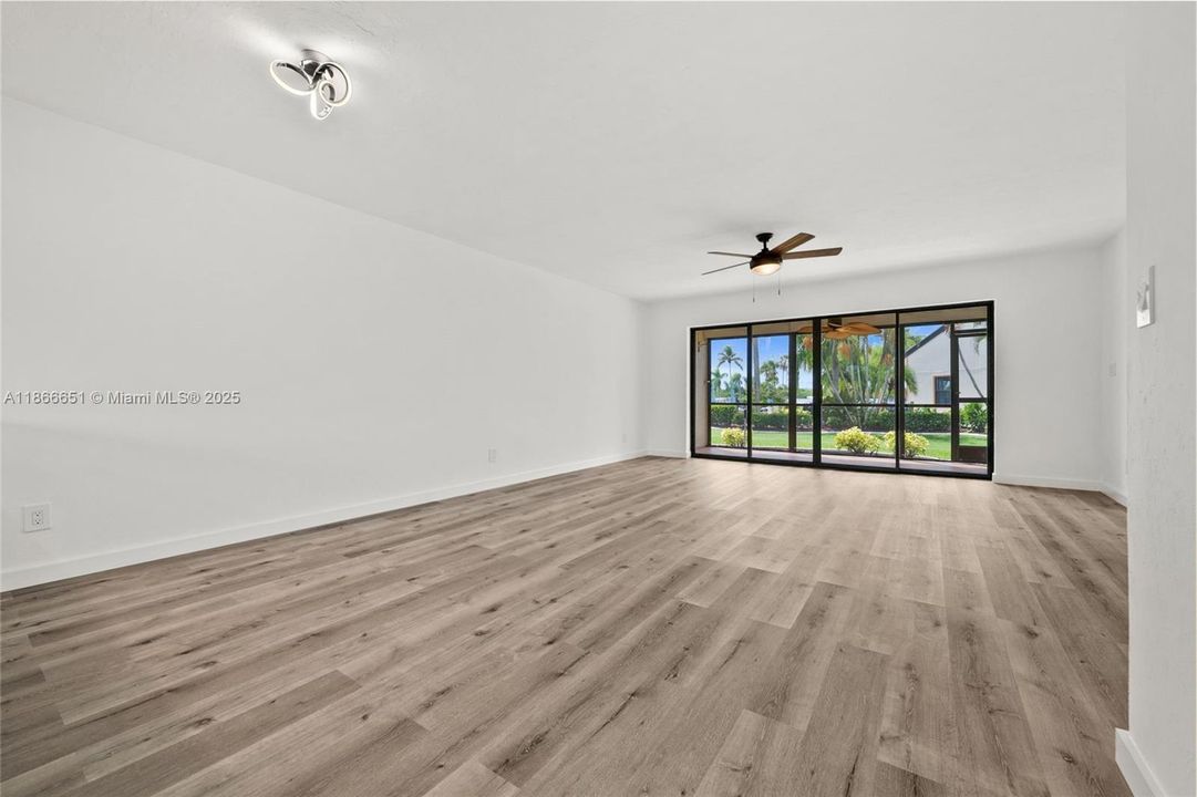 Living Room with sliding door to the Lanai