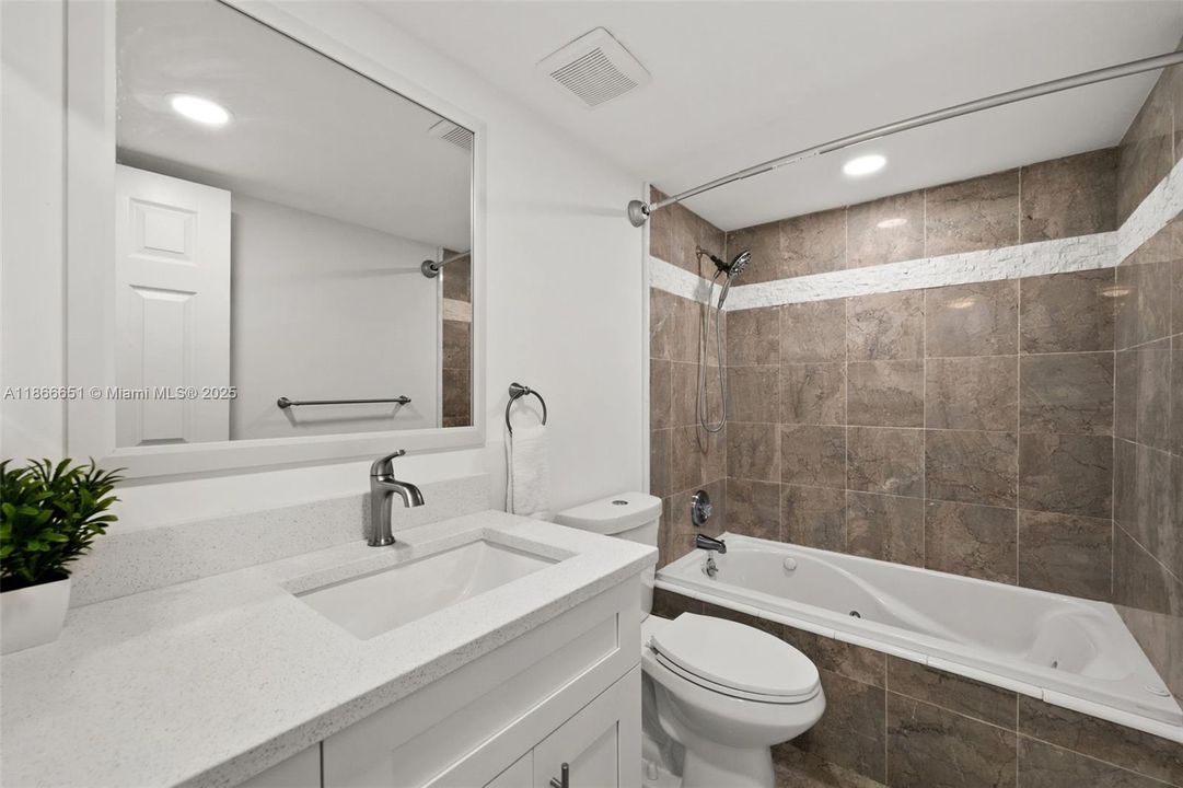 Guest bathroom has been fully remodeled