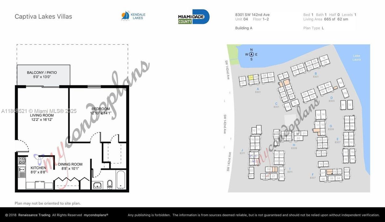 Activo con contrato: $199,000 (1 camas, 1 baños, 665 Pies cuadrados)