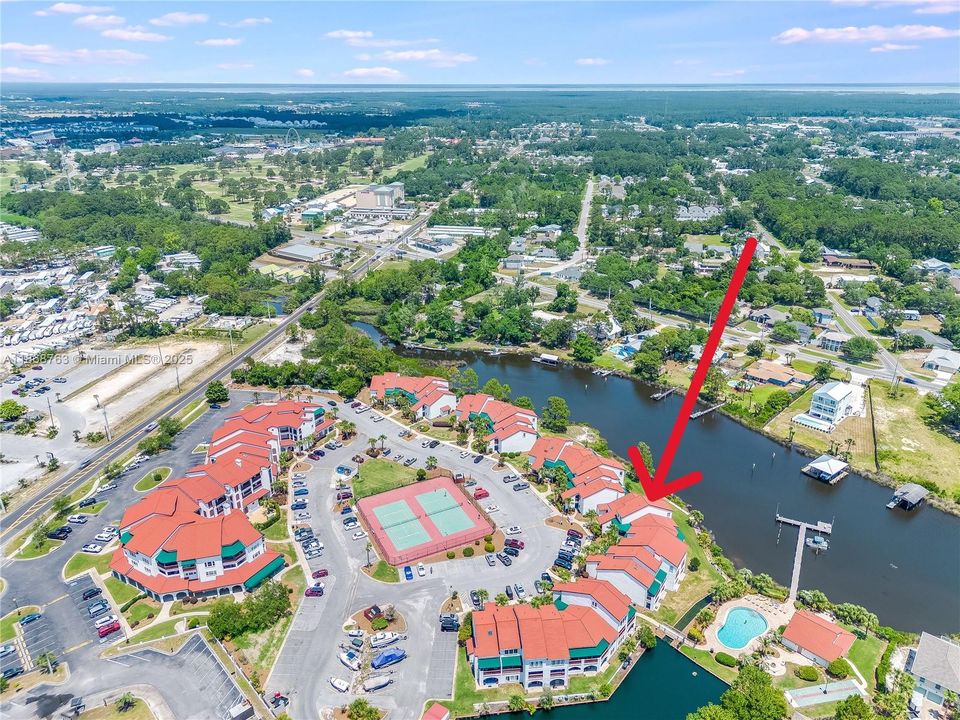 Unit adjacent to pool & dock