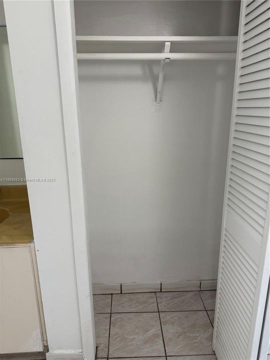 the bedroom has 2 closets.