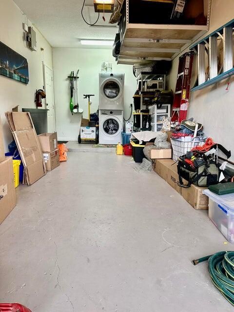 garage with laundry