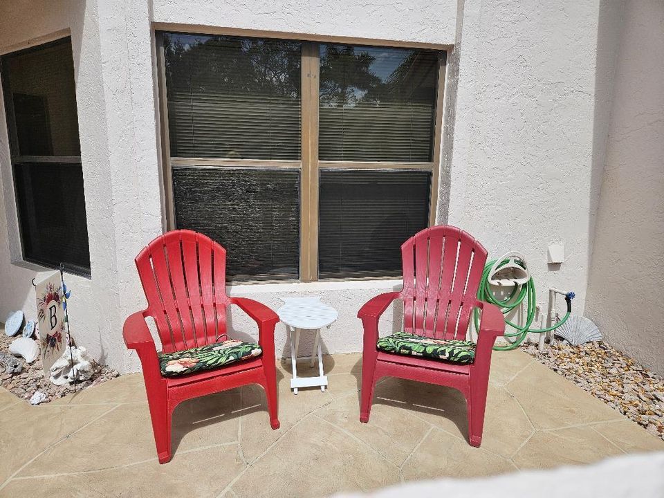 red chairs