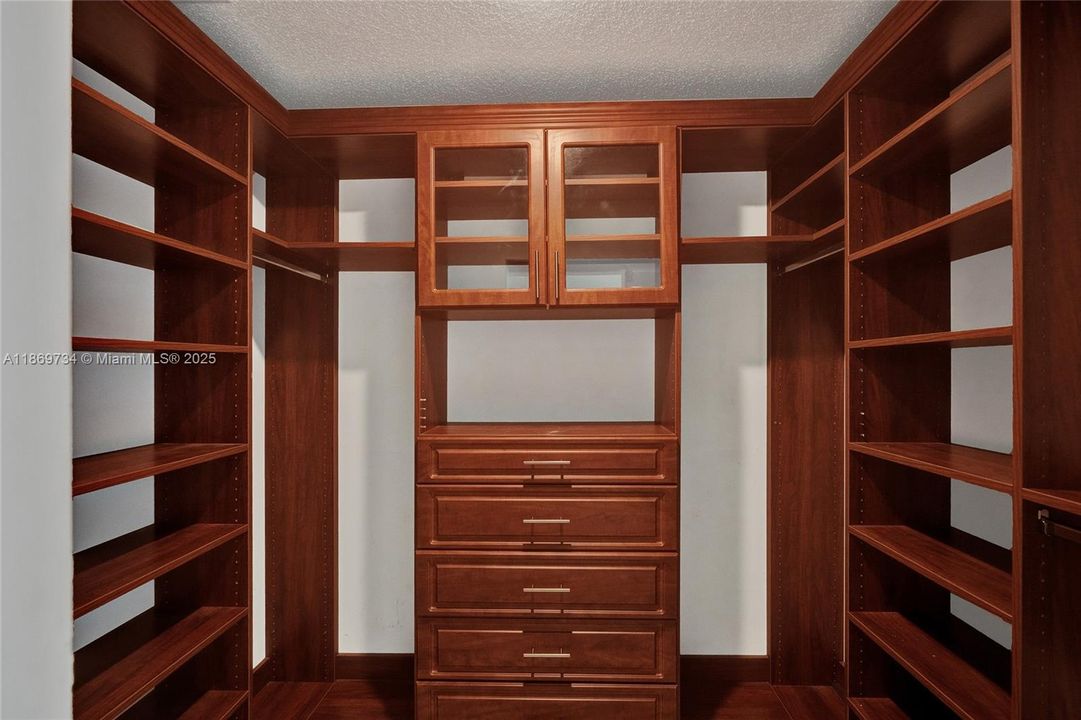 Custom closet primary bedroom