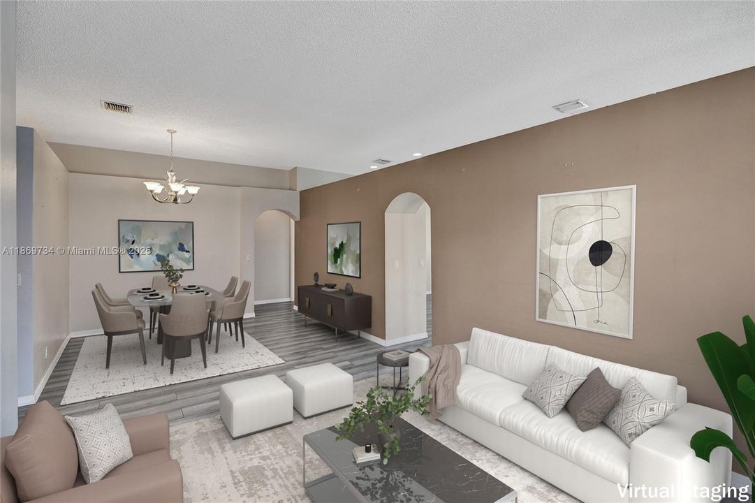 This area is virtually staged.