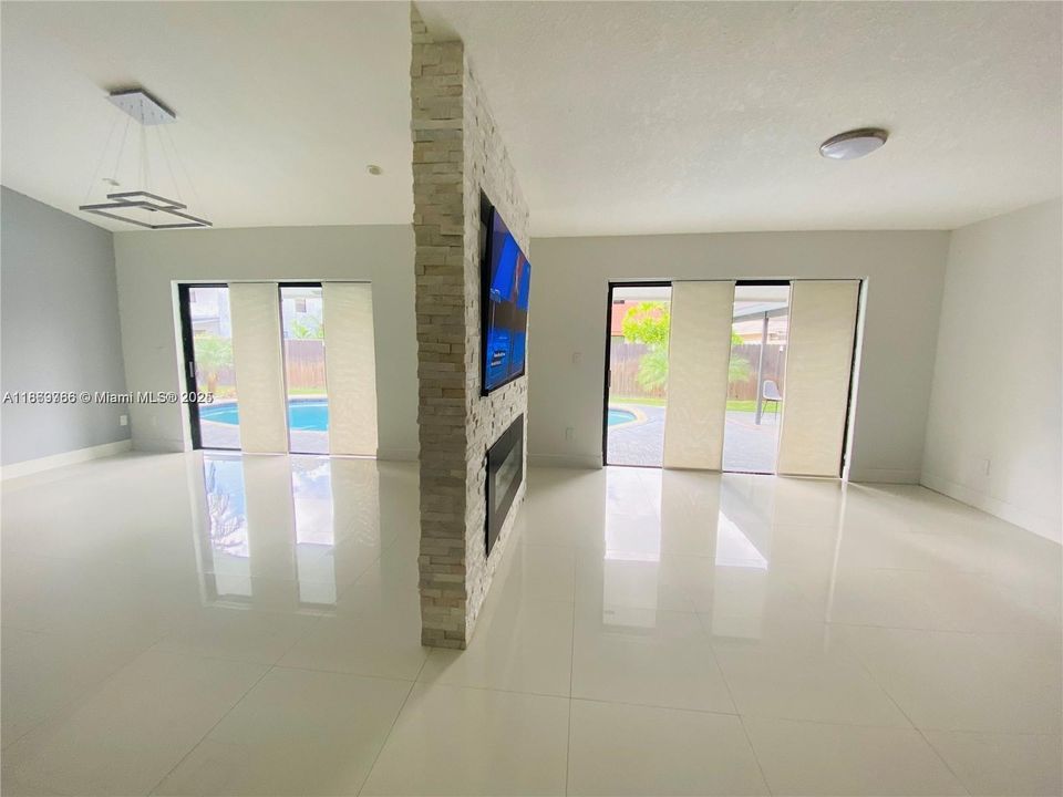 Living room & Family Room View