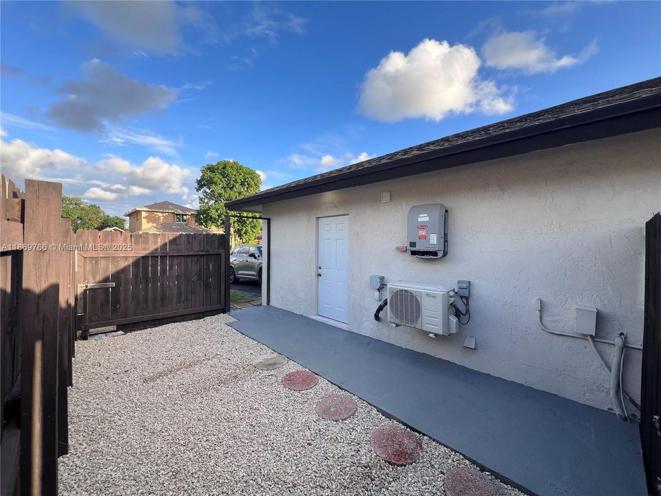 Entrance of Converted garage