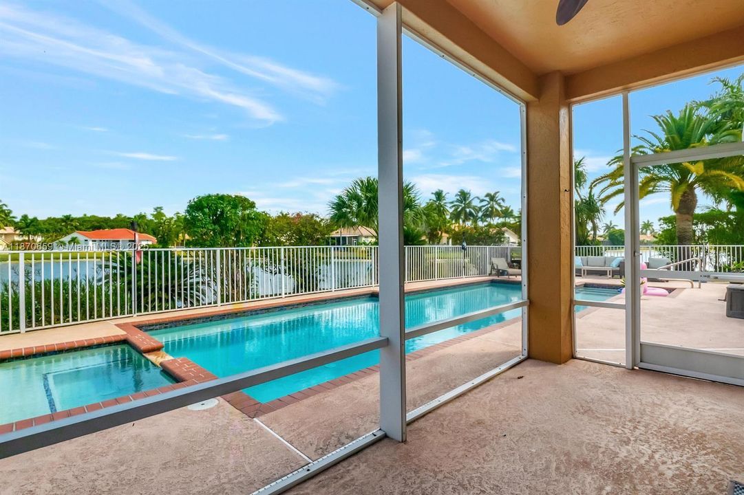 private pool with endless views