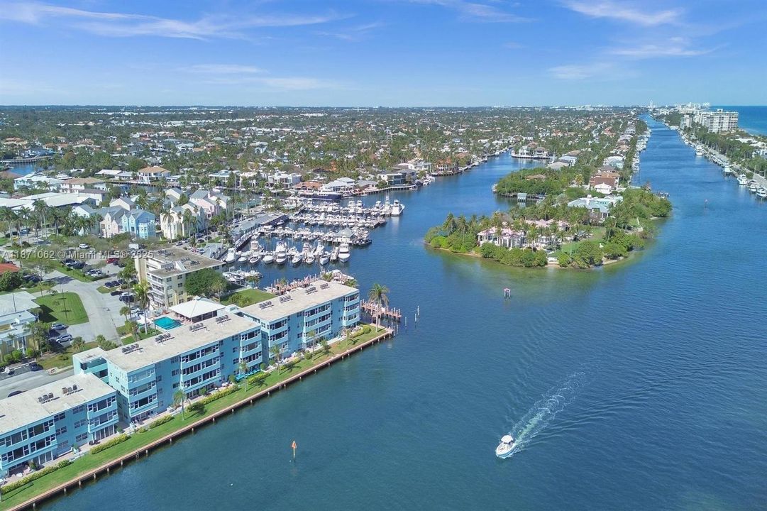 Lighthouse Colony on the Intracoastal Waterway and the Lighthouse Point Marina.