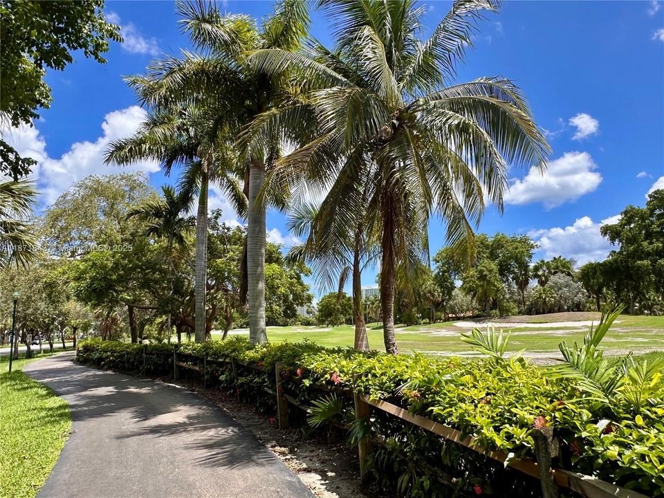 Don Soffer Exercise Trail and Golf Course at Turnberry Isles Club. Work out right across from your home!3301 N Country Club Drive, Unit #410, Aventura, FL 33180. Bravura Condo. For Sale! Make an offer NOW!