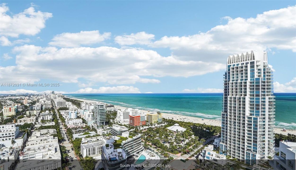 Beach and city views