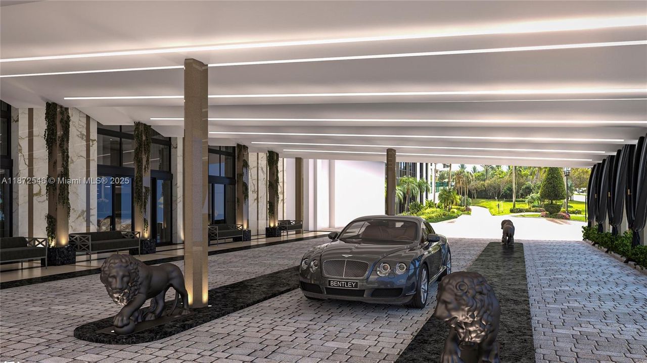 Valet parking entrance