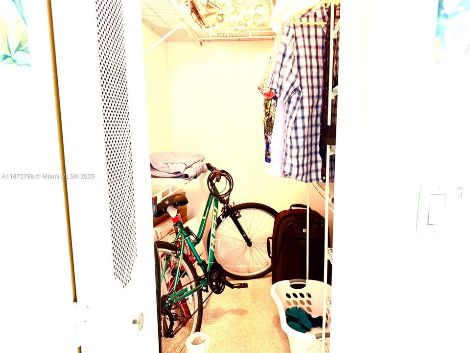 Large walk in closet in Master bedroom