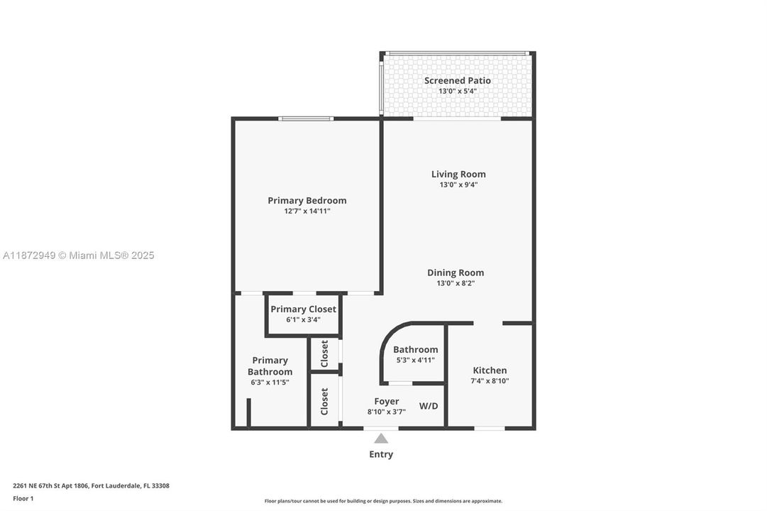 На продажу: $129,000 (1 спален, 1 ванн, 756 Квадратных фут)